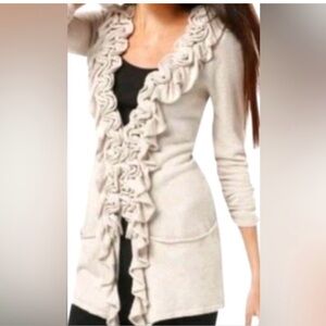 Moth:Anthropologie cashmere blend ruffle cardigan